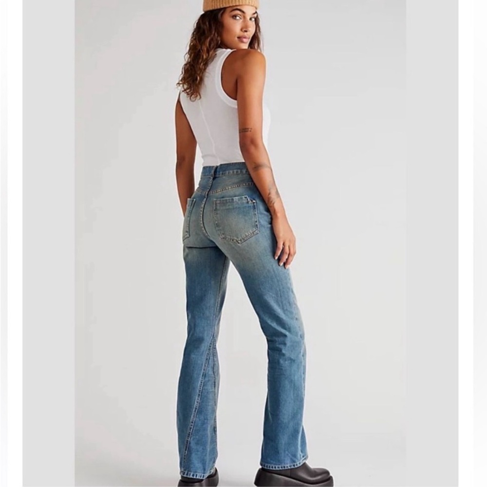 We the Free Serafin mid rise slim boot cut denim jean